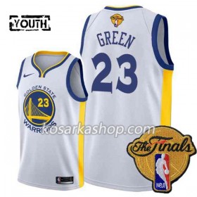 Dres Golden State Warriors Draymond Green 23 2018 NBA Finals Patch Nike Bijela Swingman - Dječji